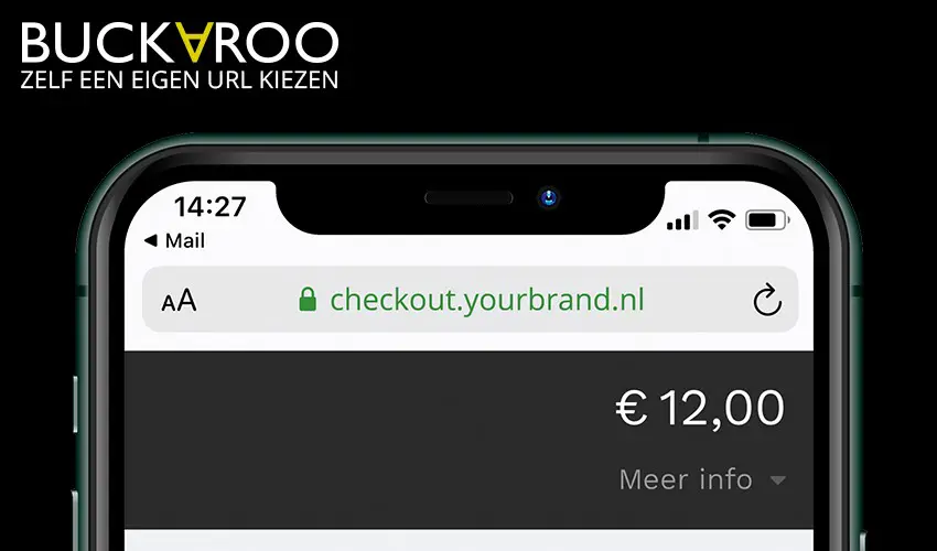 Kies zelf je eigen checkout URL, gelinkt aan je websitedomein.