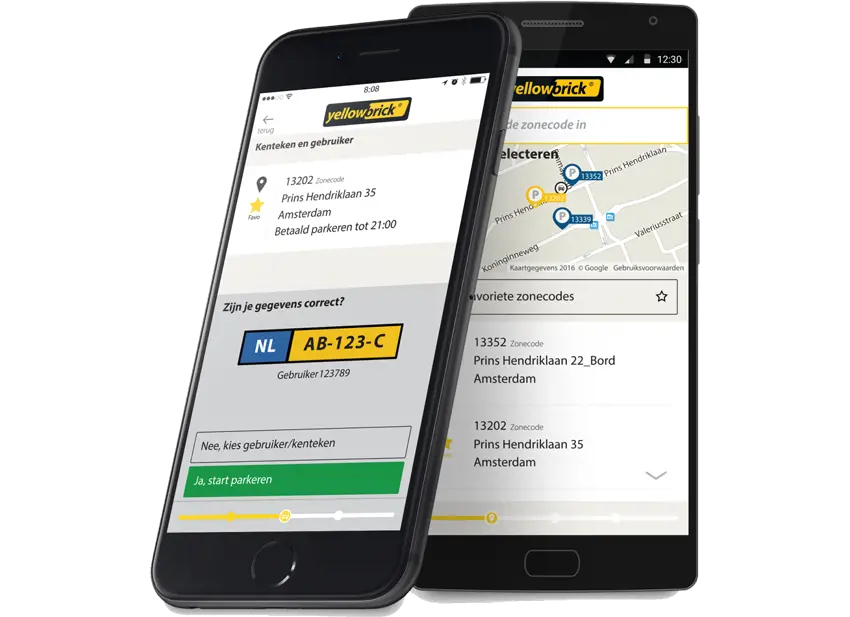 In-app betalen voor parkeren via Yellowbrick