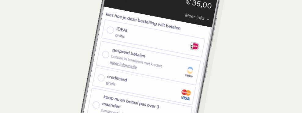 Tinka in de checkout