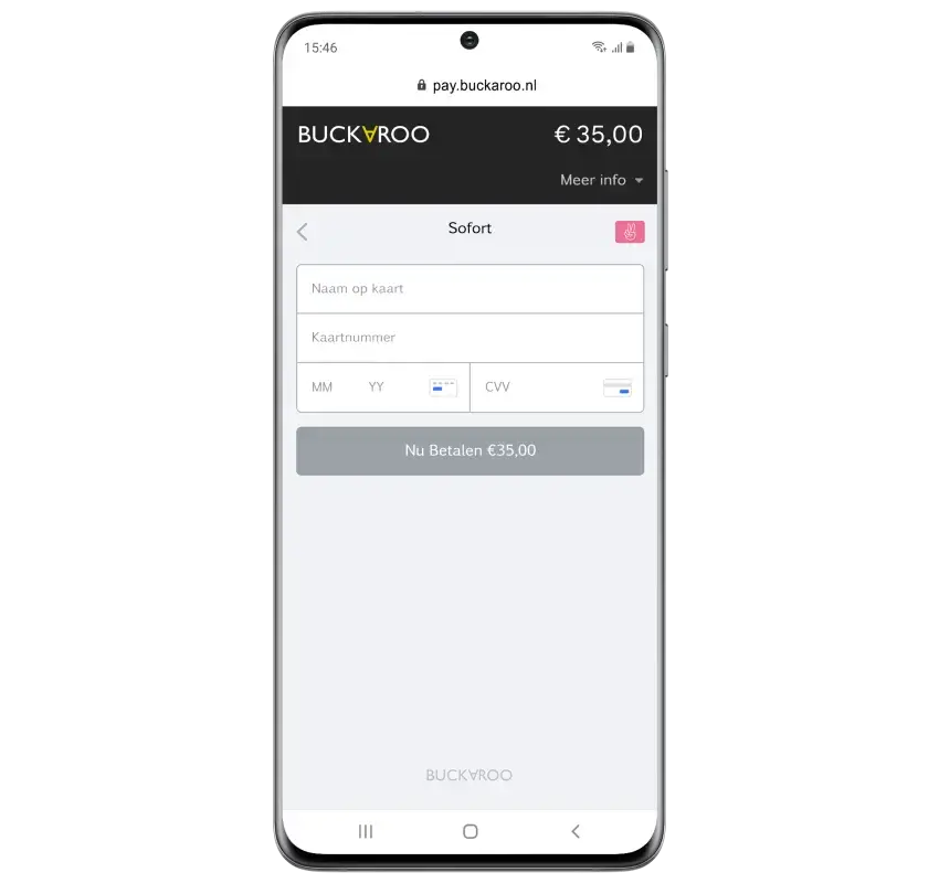 Sofort checkout smartphone