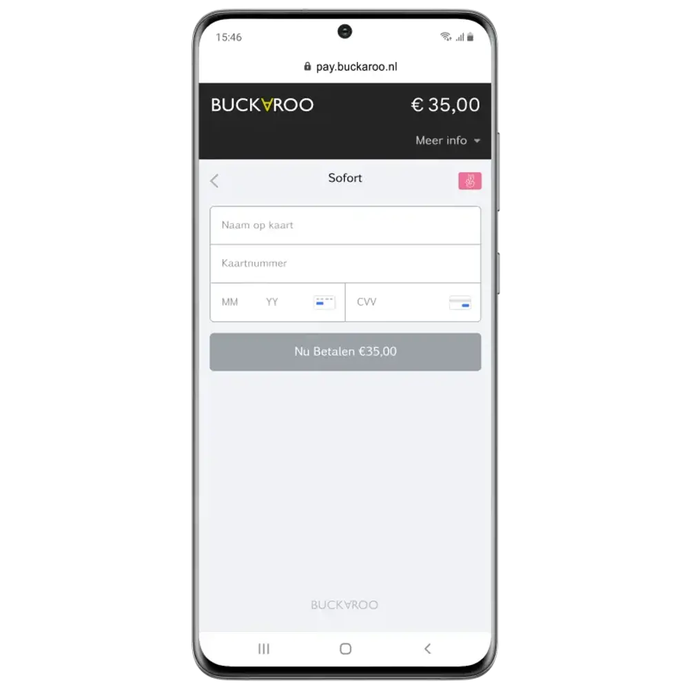 Sofort checkout smartphone