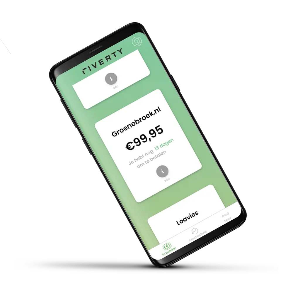 Riverty betalingen terugzien in de app