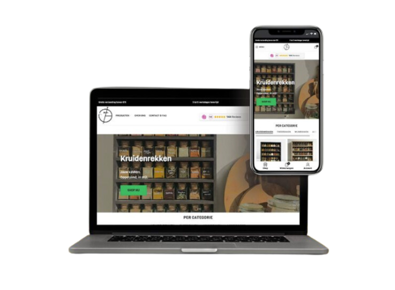 Ghout kruidenrekken - webwinkel - eCommerce - iDEAL